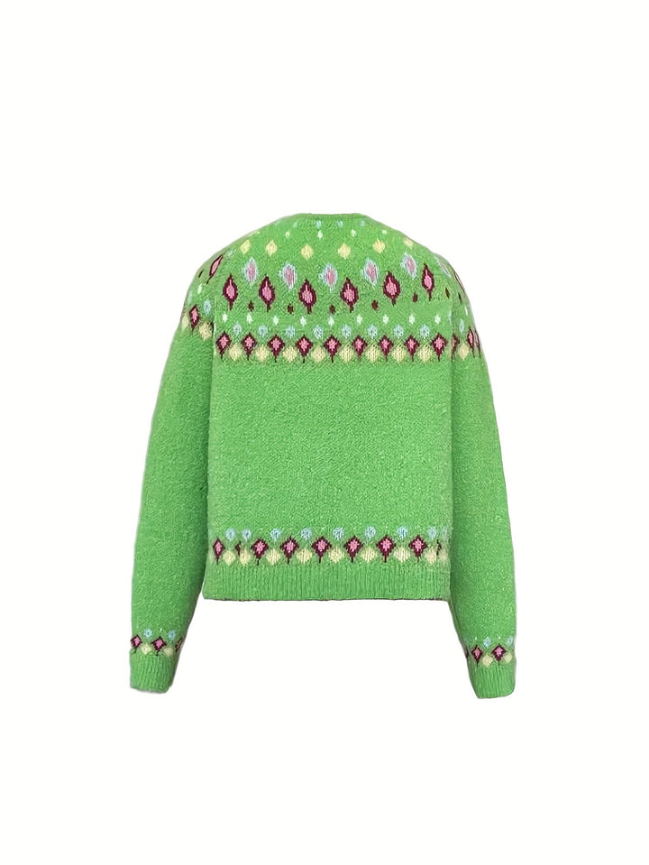Maribel | Fair Isle Knit Cardigan