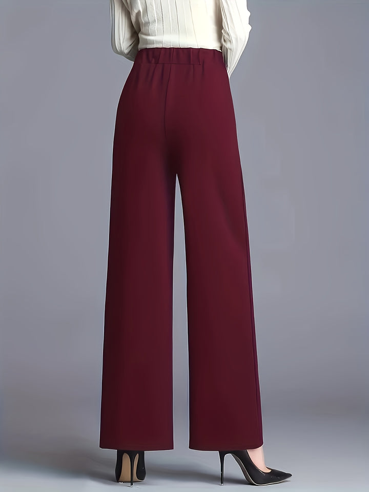 Marlene | High-Waisted Straight-Leg Trousers