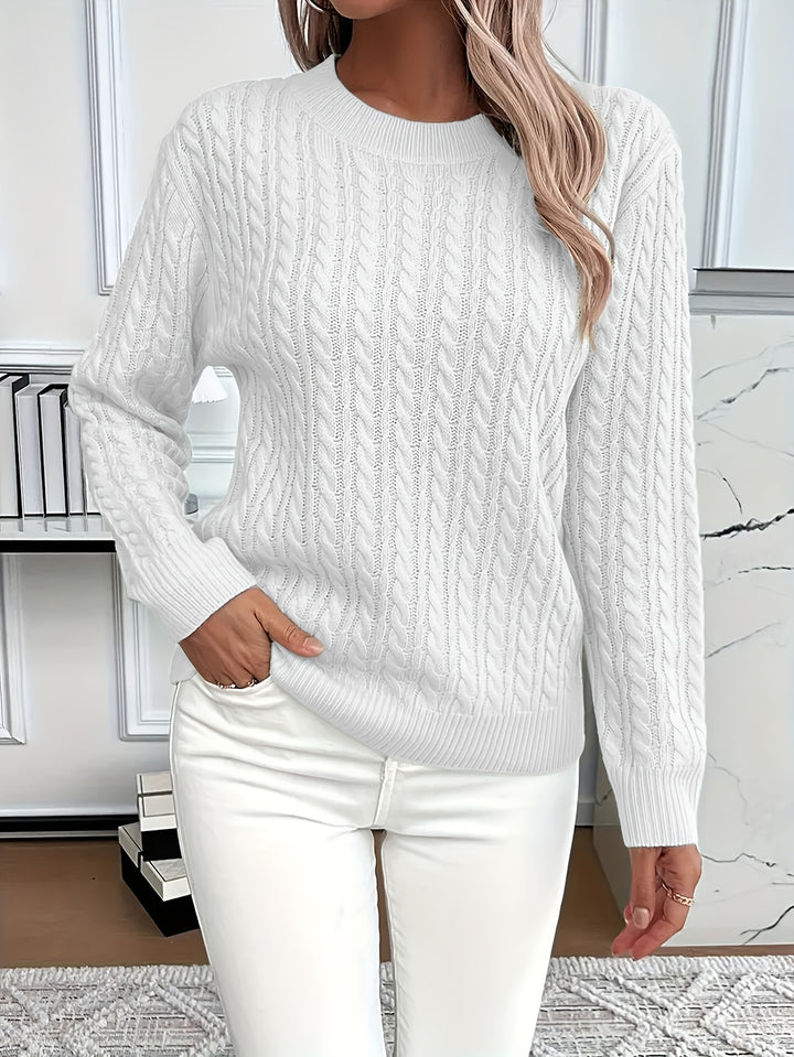 Lorelei | Cable-Knit Round Neck Sweater