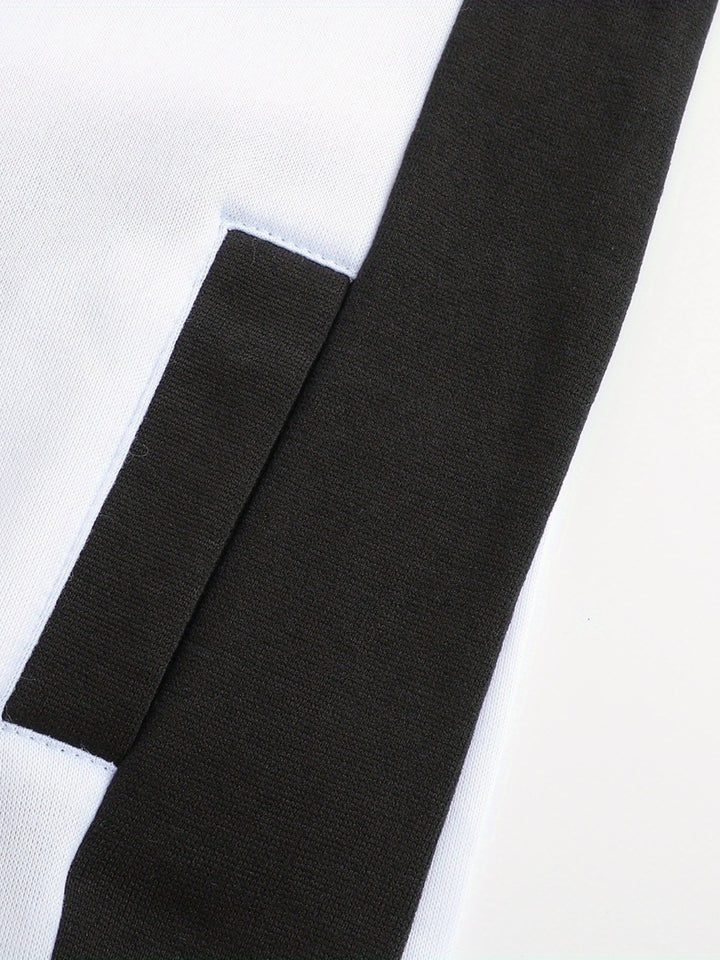 Xavier | Colour Block Zip-Up Hooded Jacket