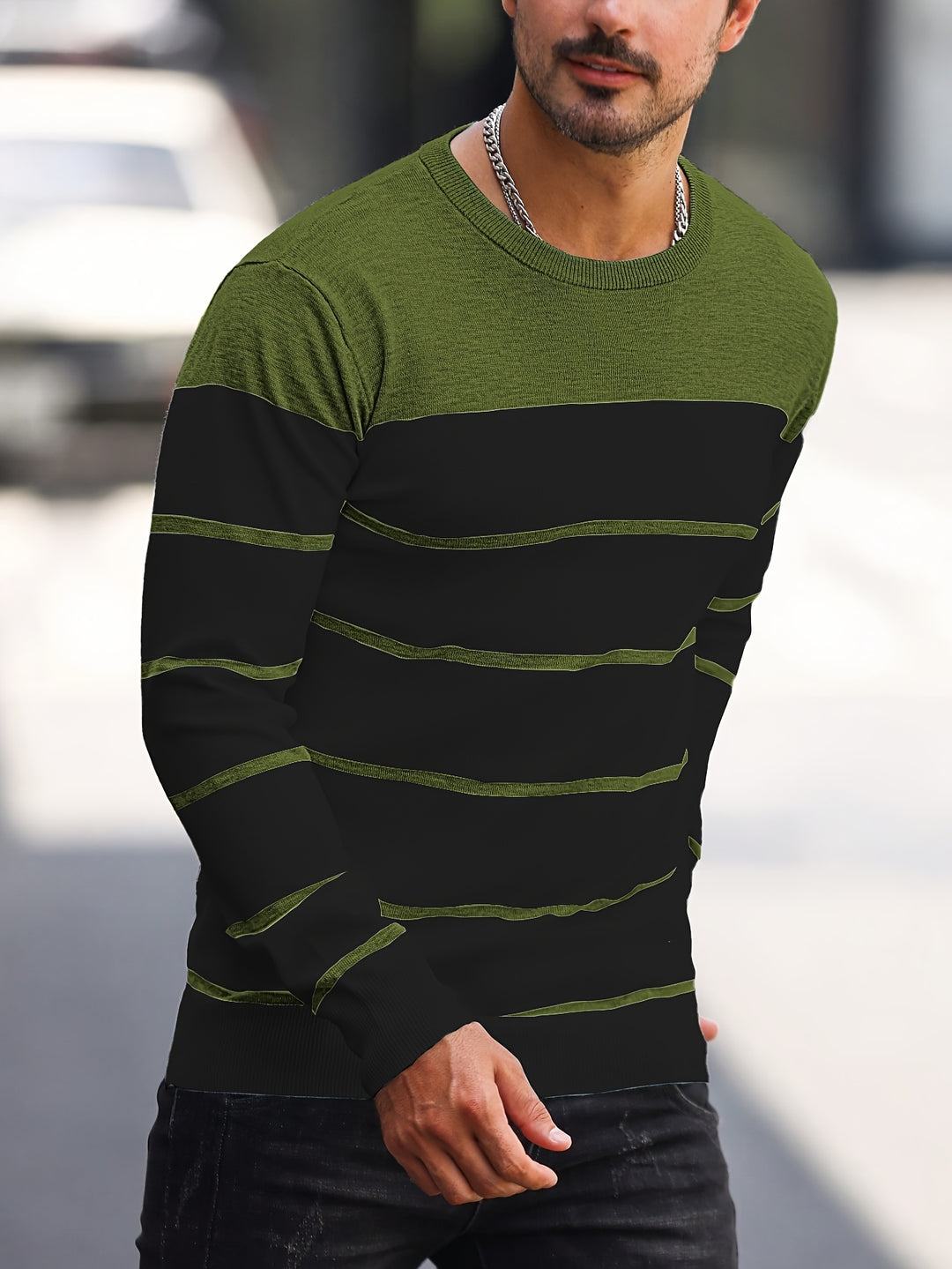 Rory | Colour-Block Striped Pullover