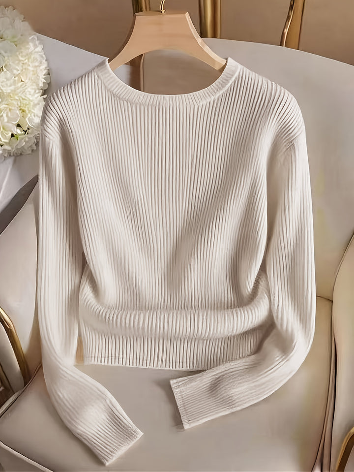 Gwendolyn | Ribbed Button-Cuff Jumper
