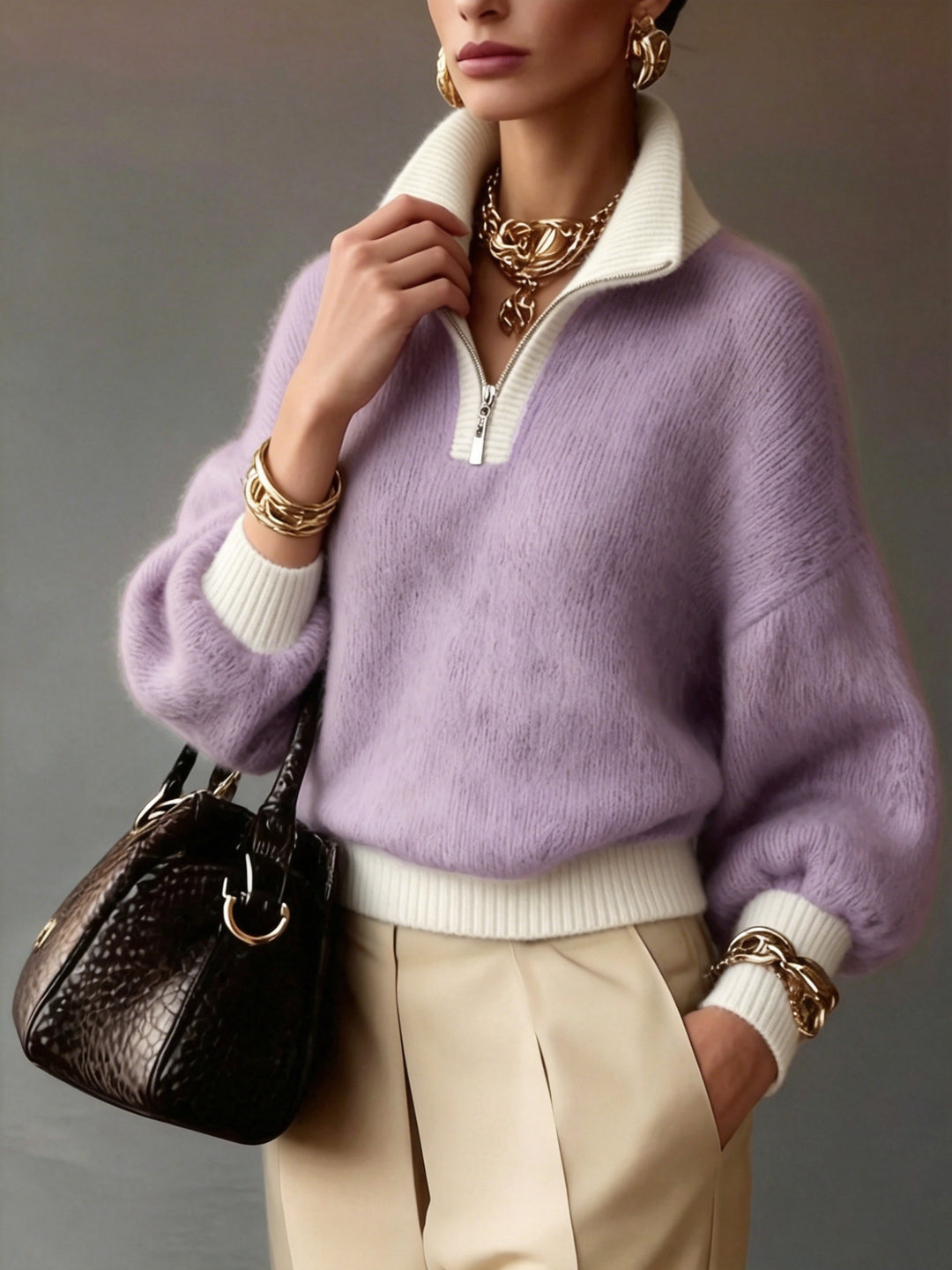 Sylvie | Relaxed Half-Zip Sweater
