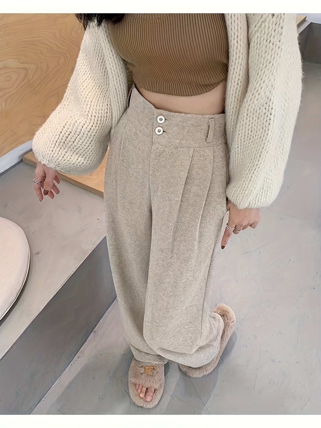 Estella | High-Waisted Wide-Leg Trousers
