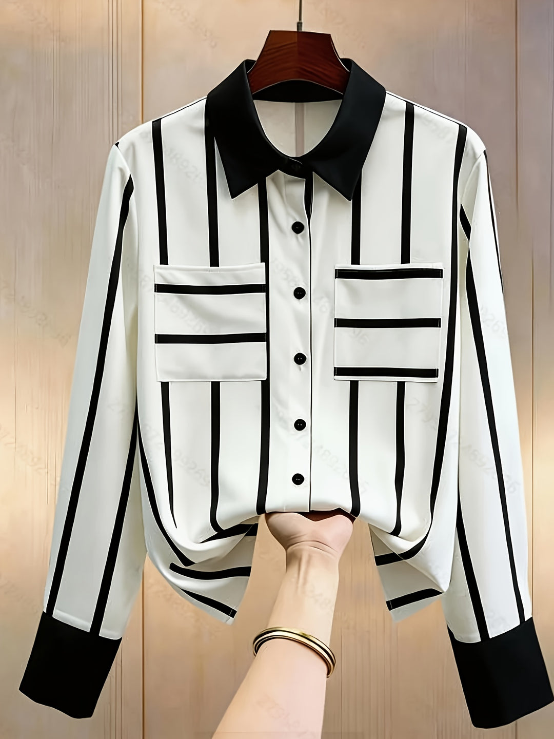 Whitney | Contrast Stripe Blouse