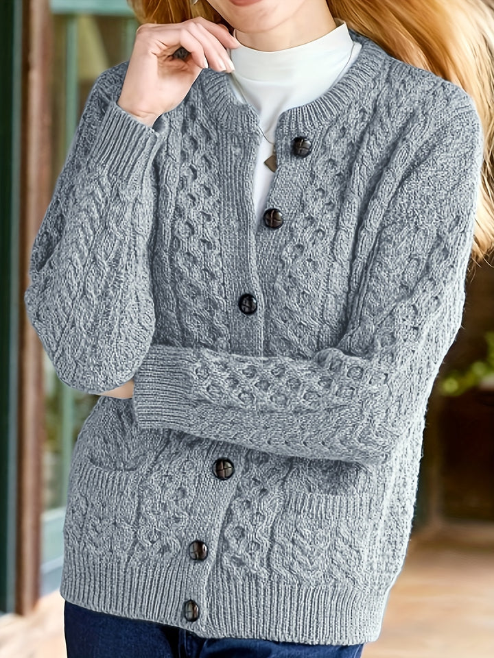 Winifred | Textured Button-Front Cardigan