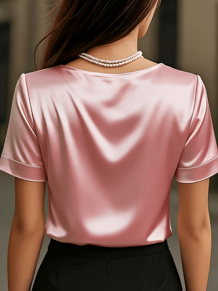 Katherine | Draped V-Neck Blouse