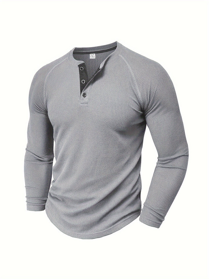 Tobias | Refined Button-Placket Henley Top