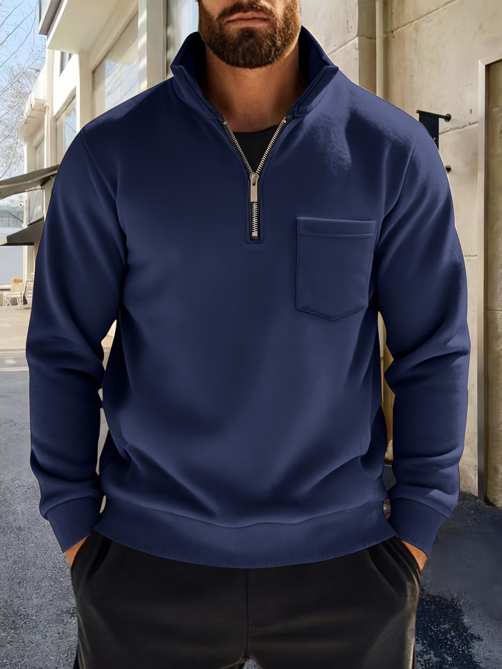 Trevor | Half-Zip Stand Collar Pullover