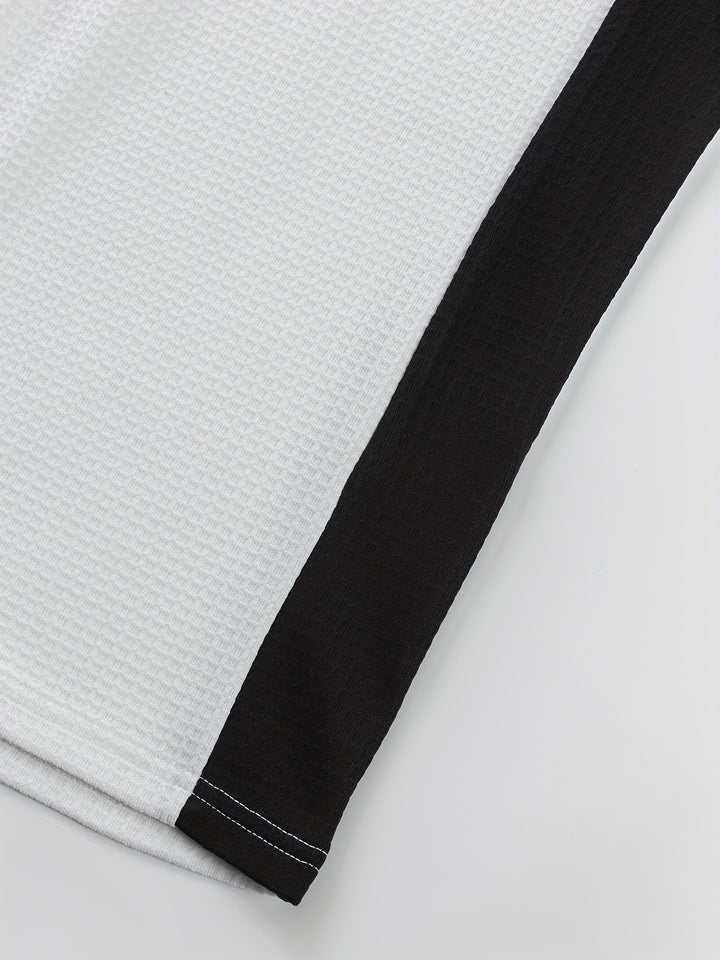 Sawyer | Textured Contrast Henley Shirt