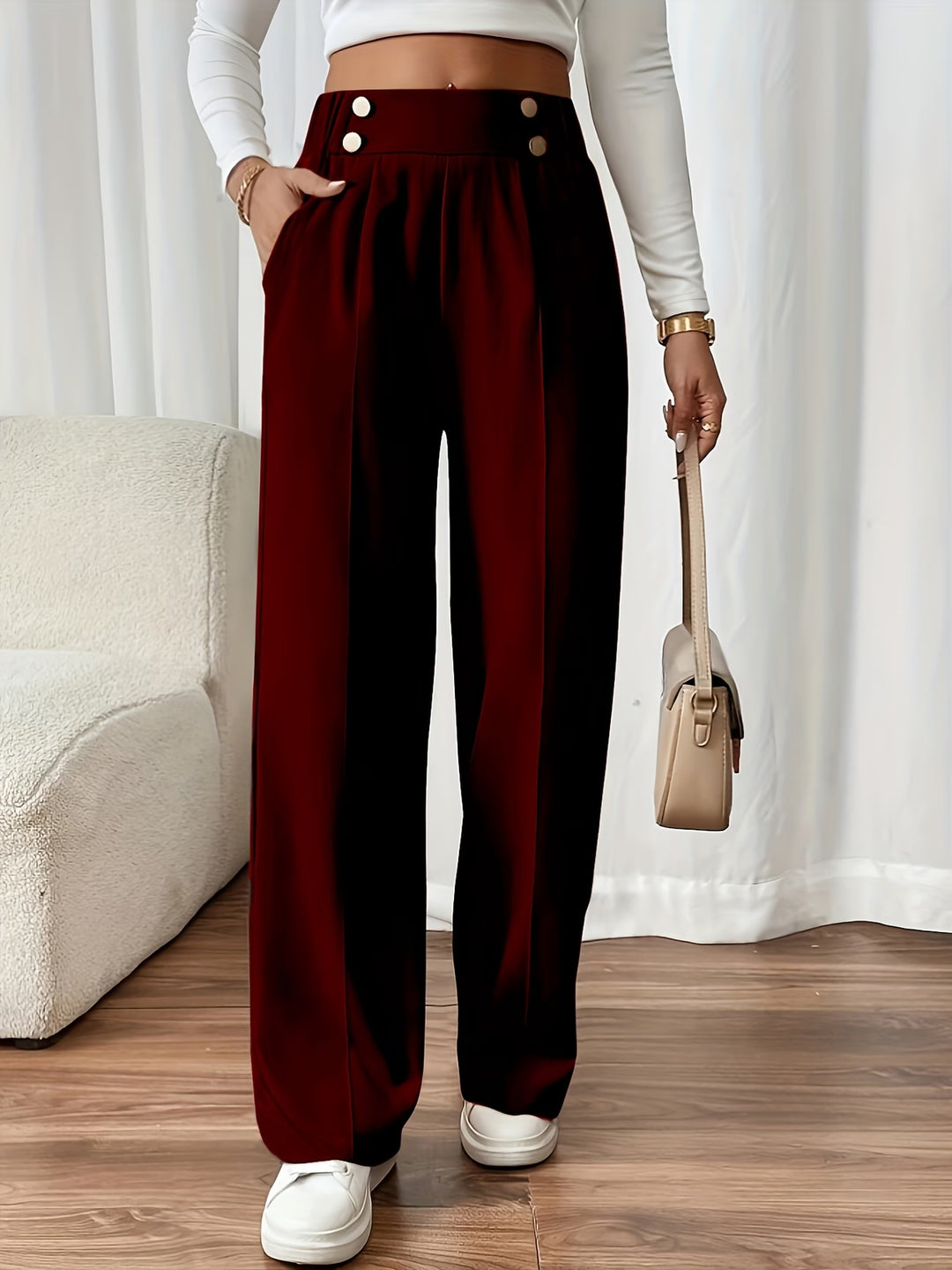 Emillia | Elegant Straight-Leg Office Pants