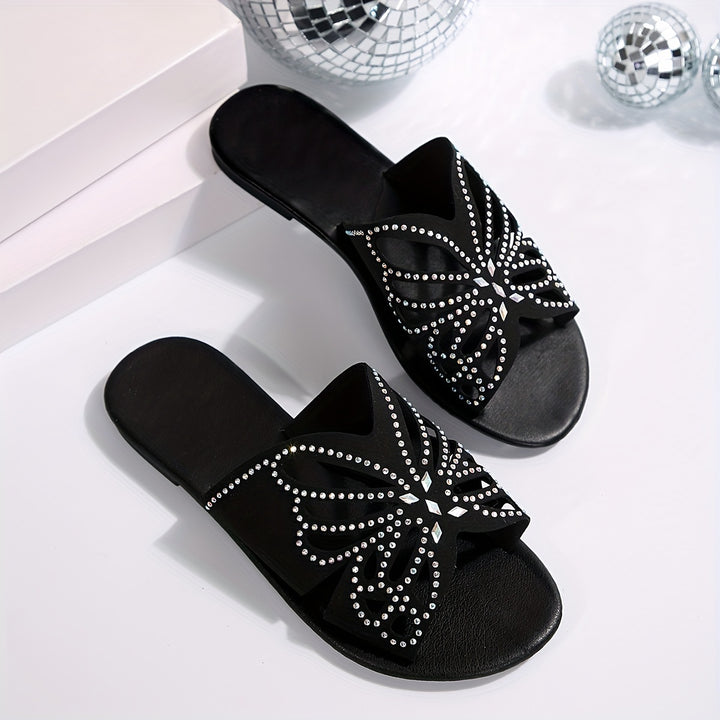 Rosalie | Sparkling Butterfly Slide Sandals
