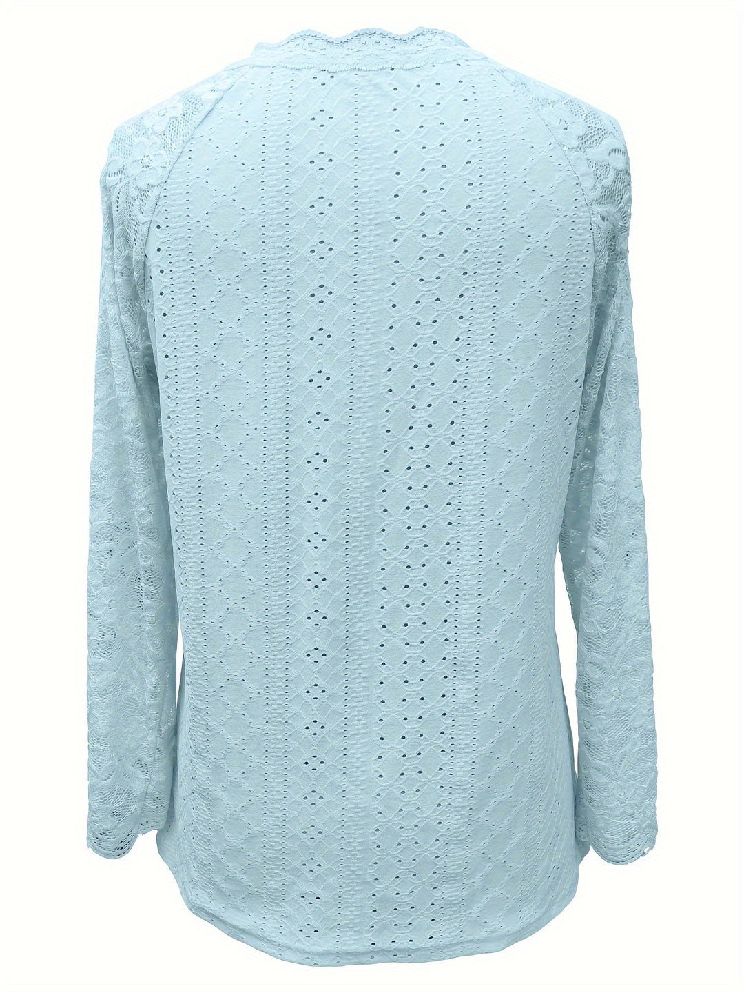 Rosetta | Lace-Sleeve Tie-Neck Top
