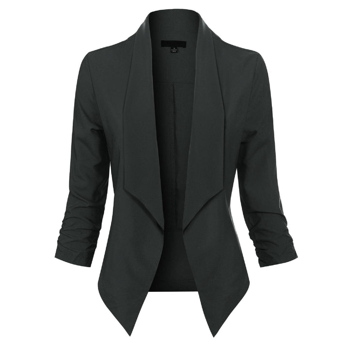 Beverly | Draped Open-Front Blazer