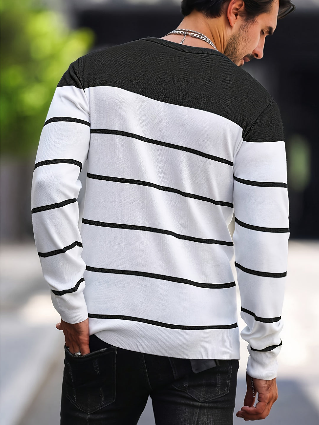 Rory | Colour-Block Striped Pullover
