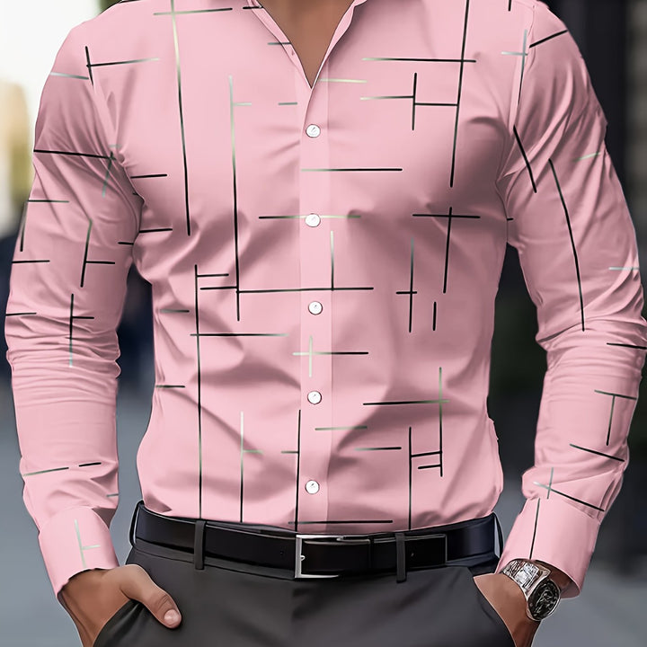 Spencer | Modern Line-Print Shirt