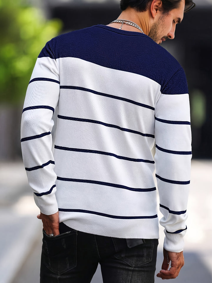 Rory | Colour-Block Striped Pullover