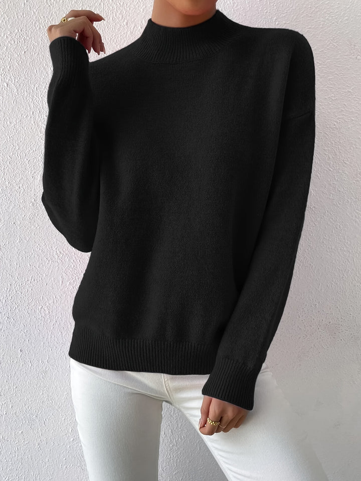 Simone | Relaxed Mock Neck Jumper