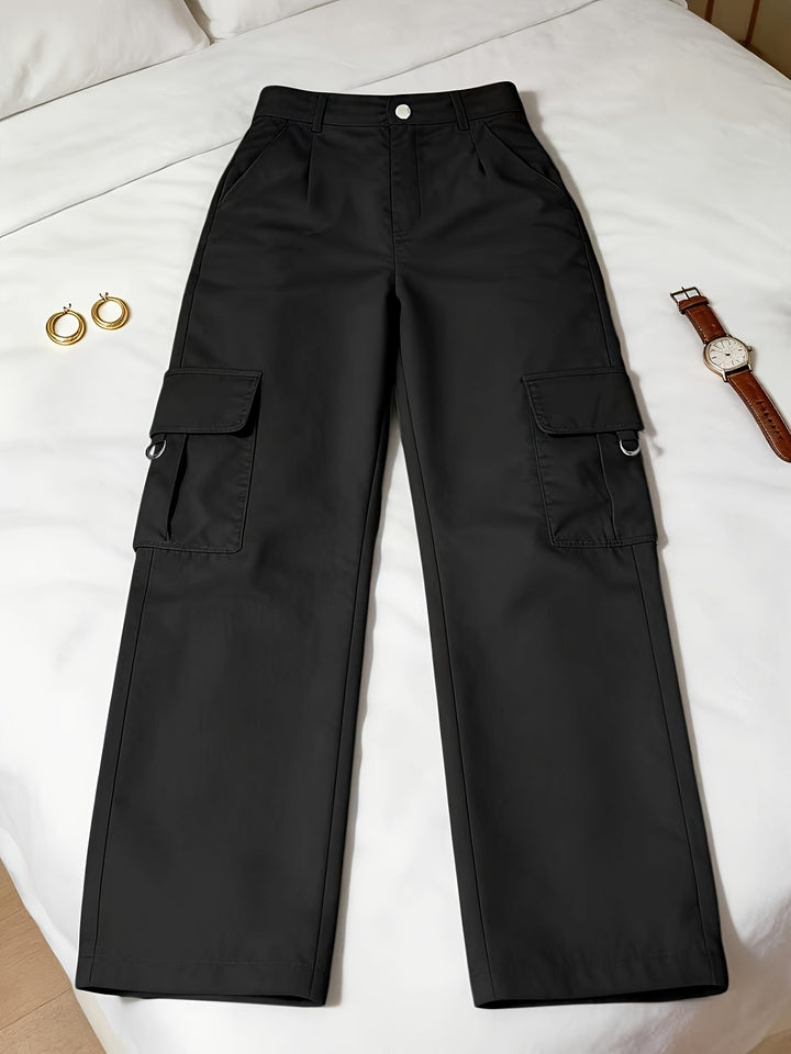 Sadie | High-Waisted Wide-Leg Cargo Trousers