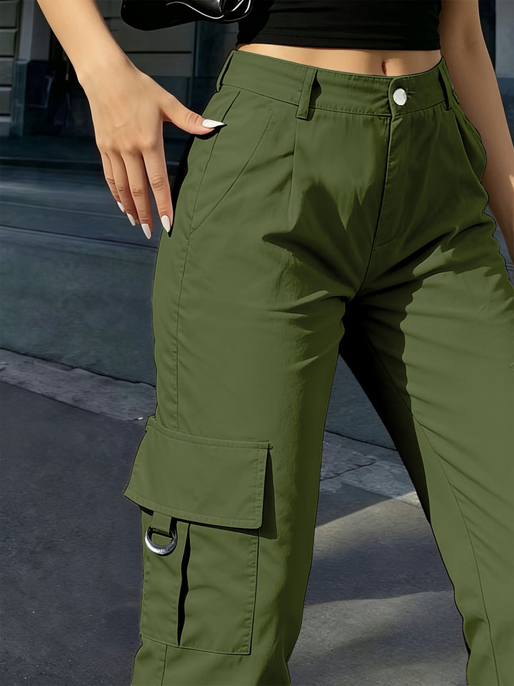 Sadie | High-Waisted Wide-Leg Cargo Trousers