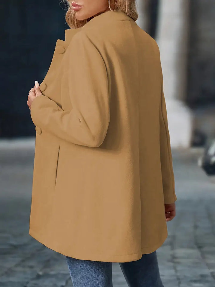 Helene | Stand-Collar Button Coat