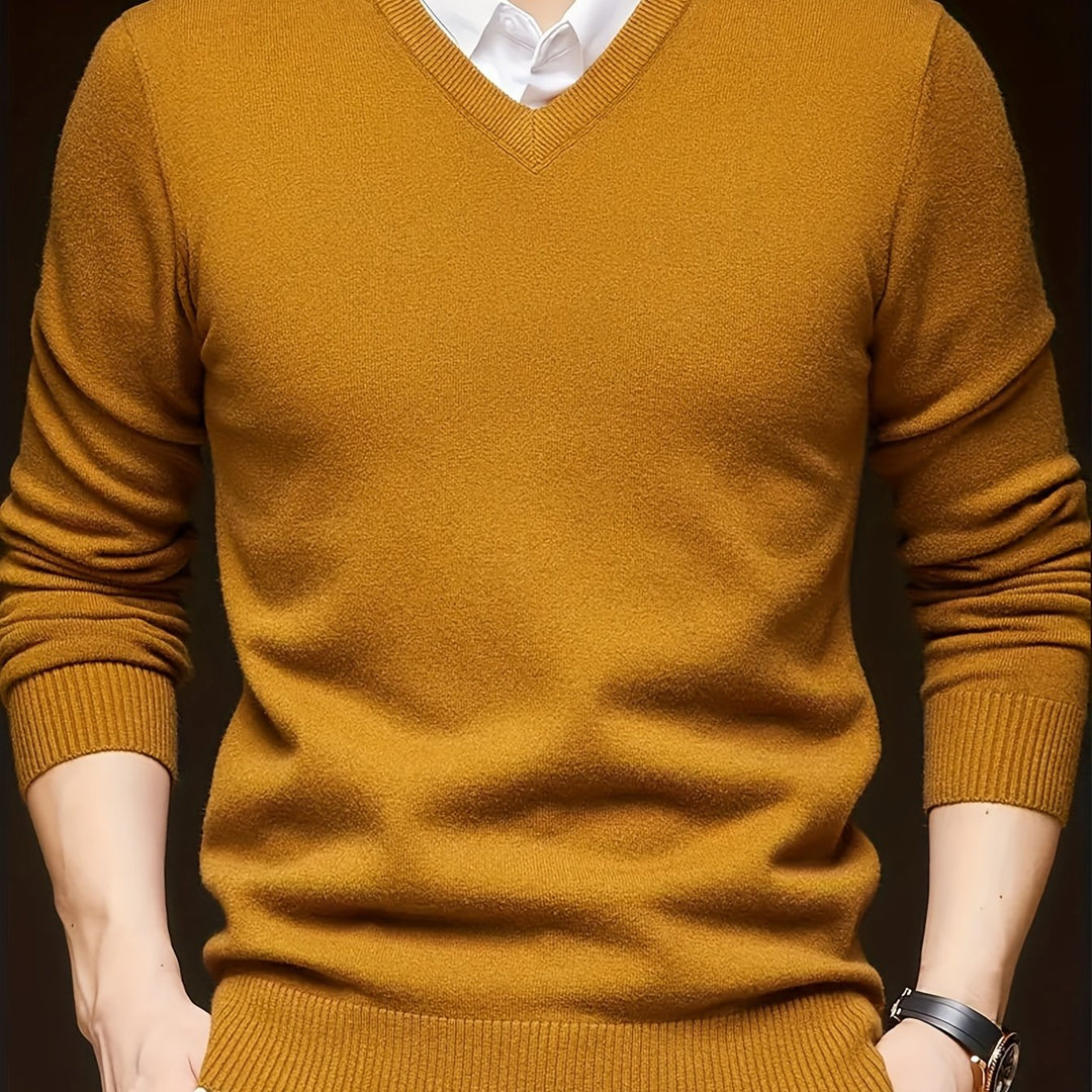 Nigel | Refined V-Neck Jumper