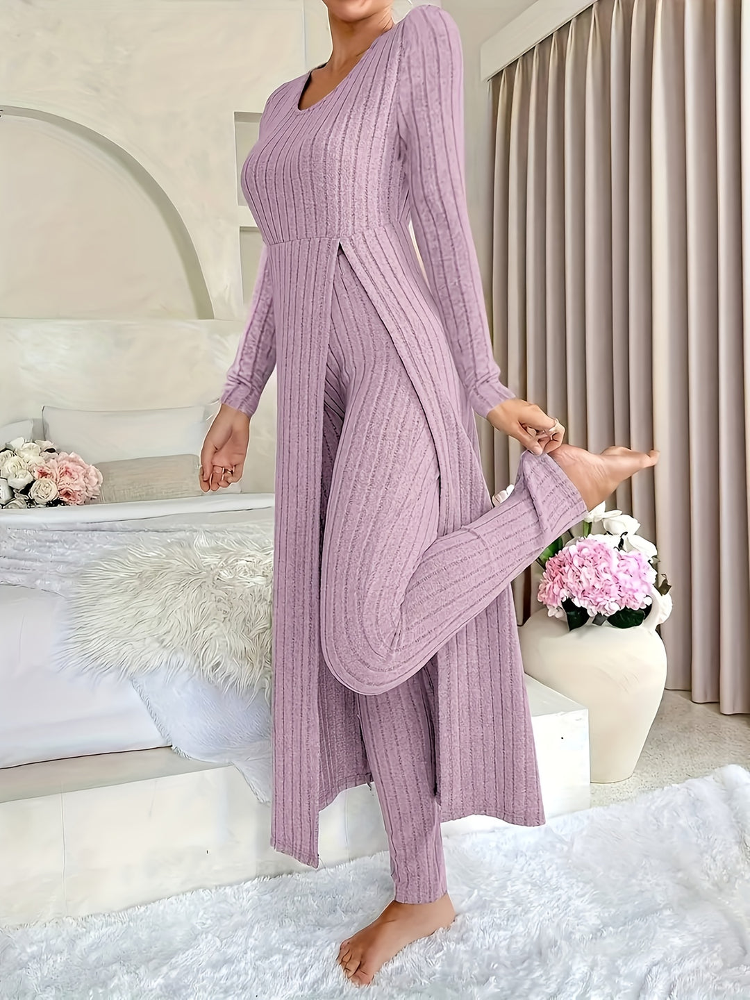 Gemma | Ribbed Lounge Two-Piece Set