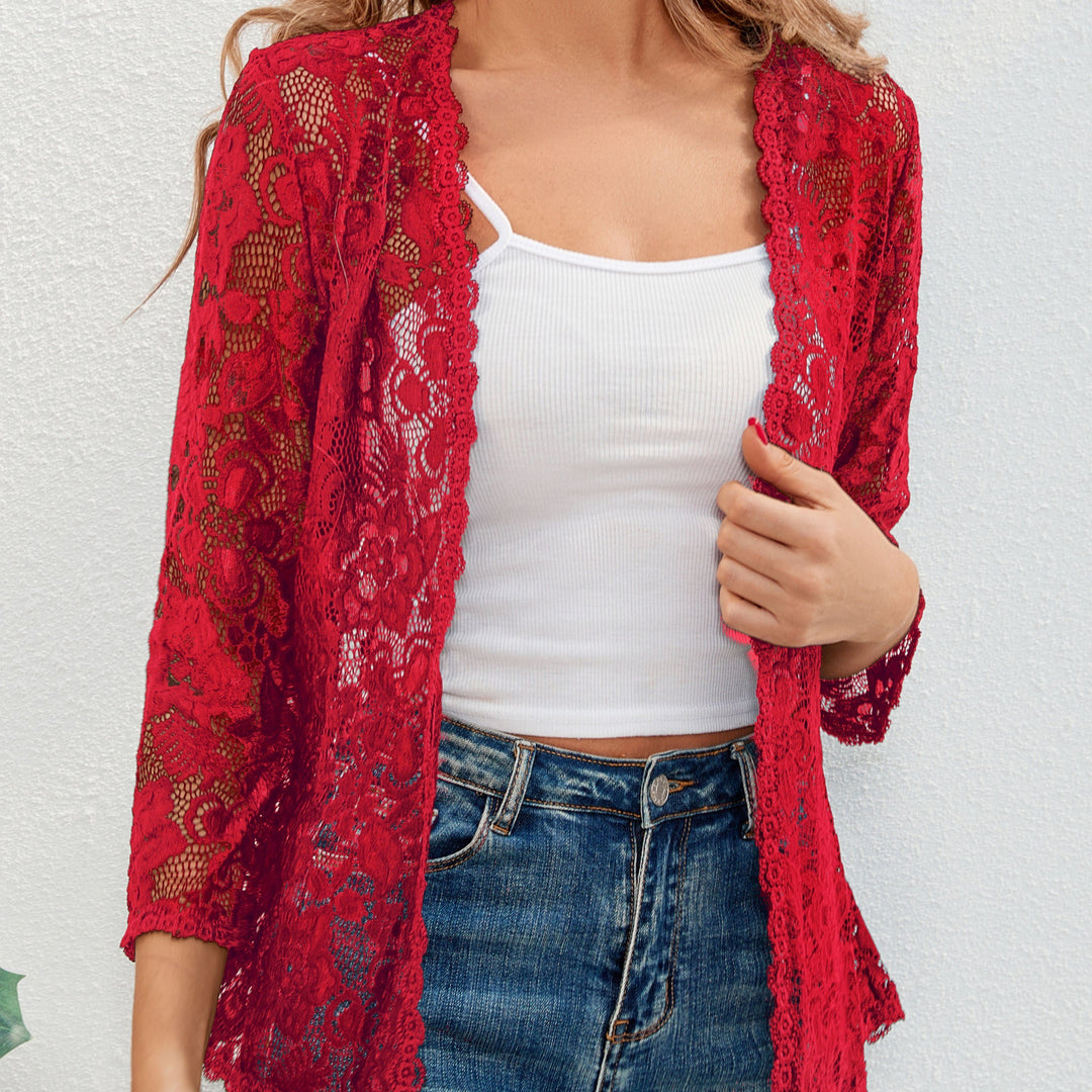 Marlena | Floral Lace Open-Front Cardigan