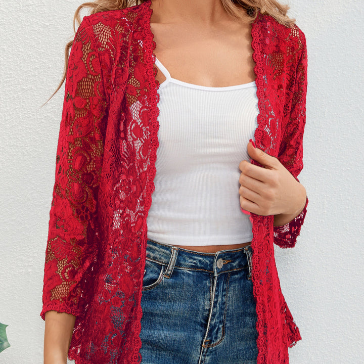 Marlena | Floral Lace Open-Front Cardigan