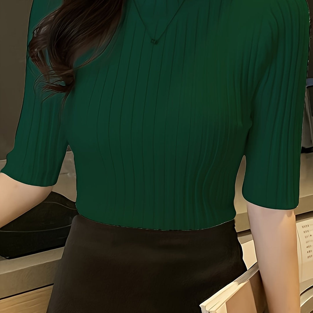 Whitney | Refined Mock-Neck Top