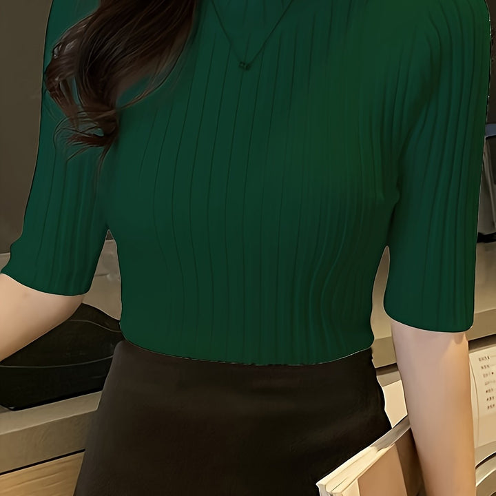 Whitney | Refined Mock-Neck Top