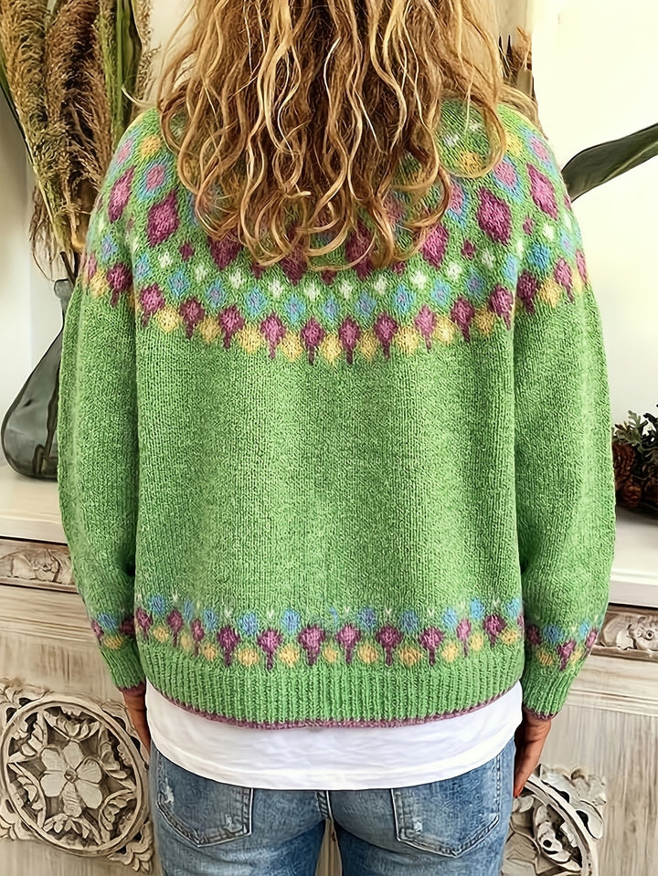 Maribel | Fair Isle Knit Cardigan