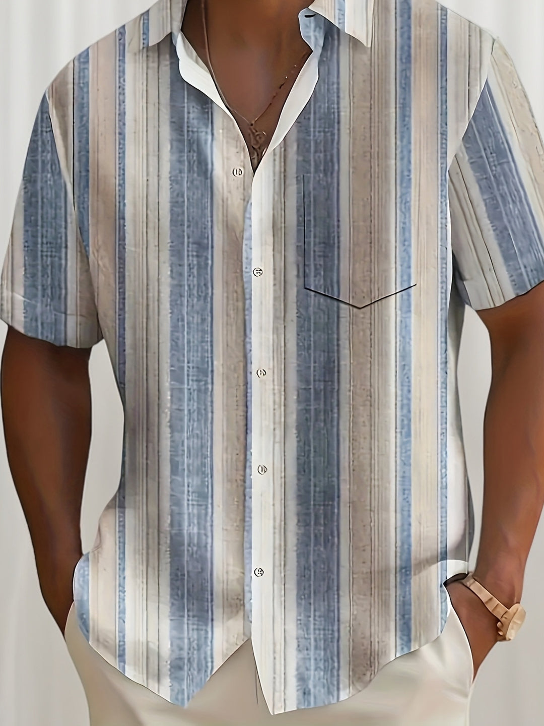 Sullivan | Coastal Striped Short Sleeve Shirt
