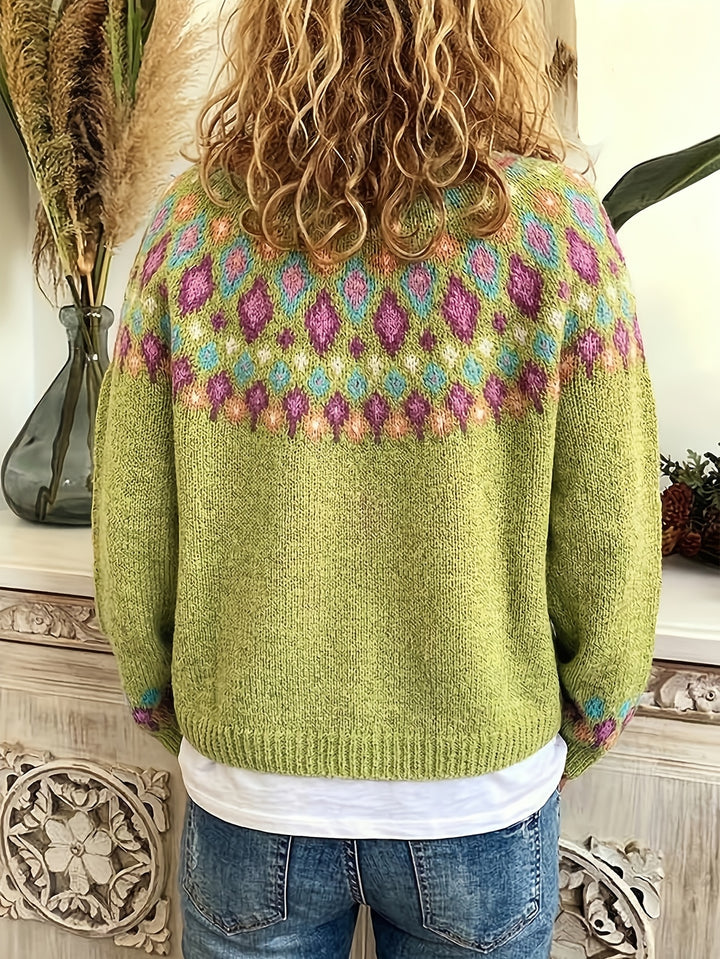 Maribel | Fair Isle Knit Cardigan