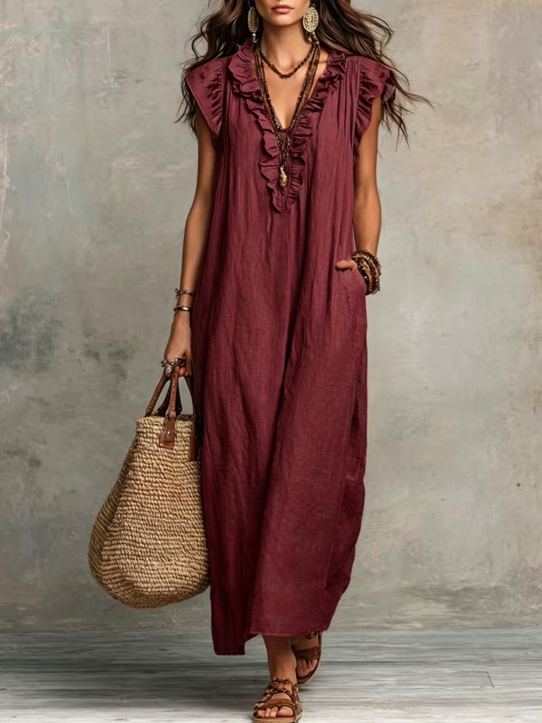 Nola | Stylish Ruffle Sleeveless Dress