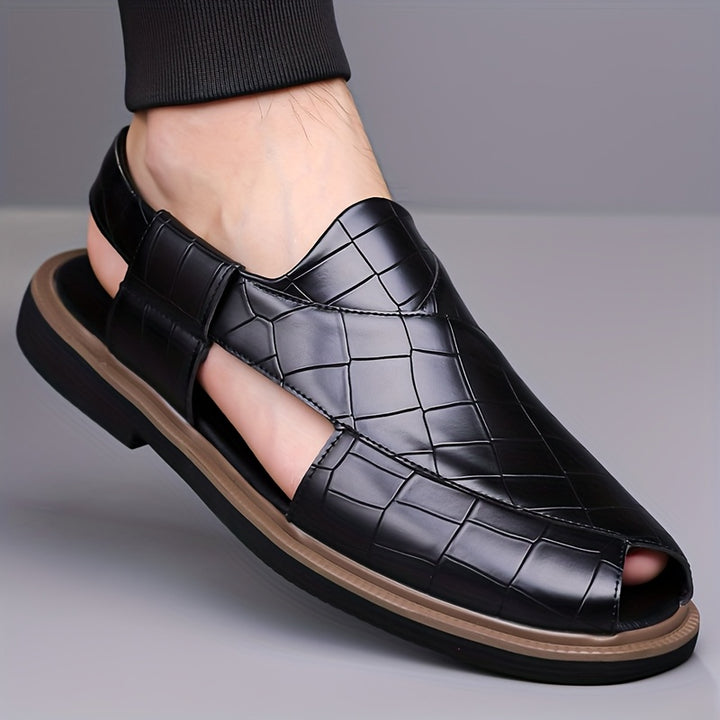 Nathaniel | Woven-Effect Slip-On Sandals