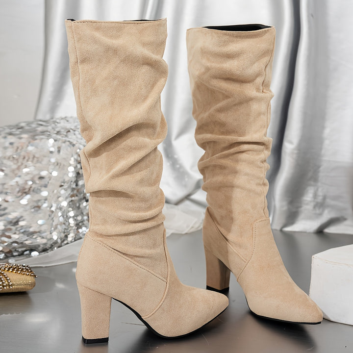 Isolde | Slouchy Heeled Knee-High Boots