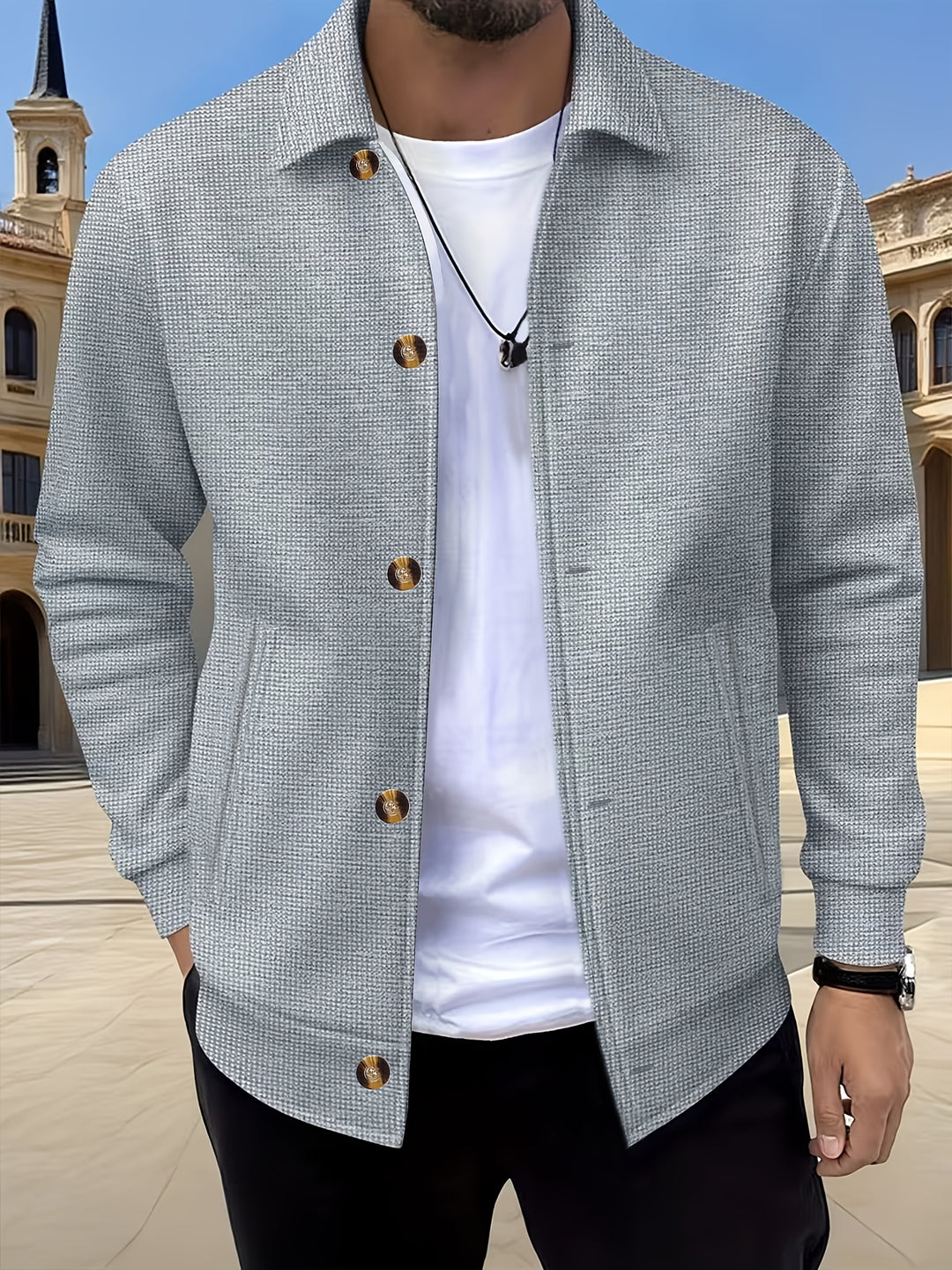 Clifford | Textured Button-Up Overshirt