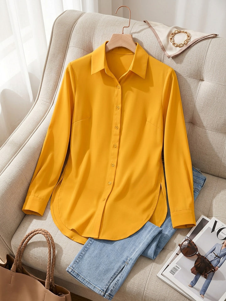 Delia | Tailored Longline Blouse