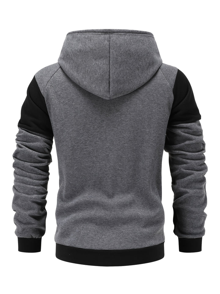 Xavier | Colour Block Zip-Up Hooded Jacket