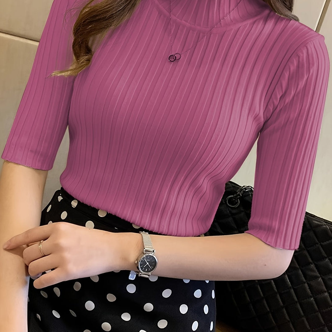 Whitney | Refined Mock-Neck Top