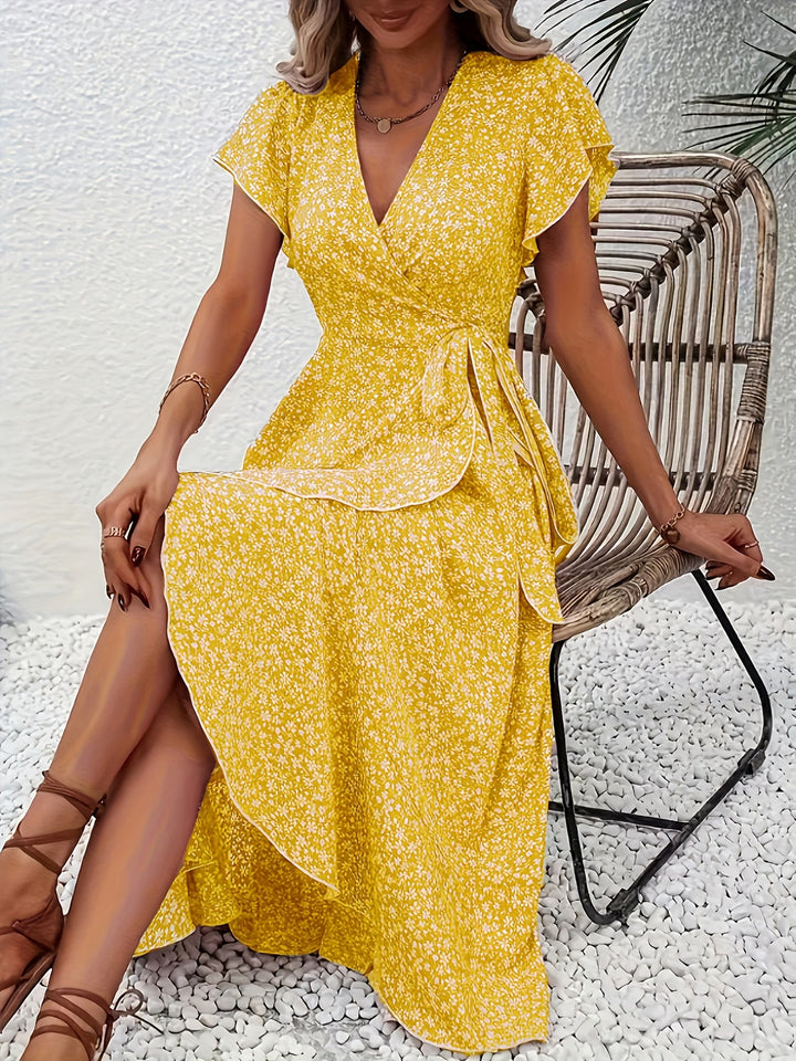 Elira | Stylish Floral V-Neck Dress