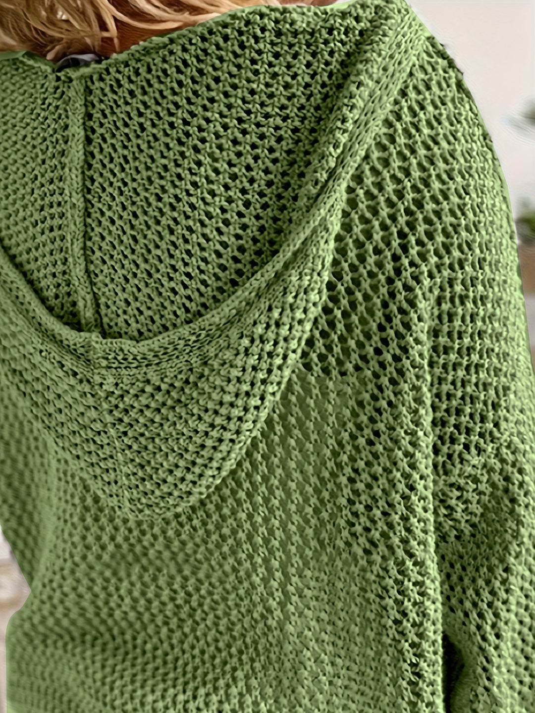 Fleur | Open-Knit Hooded Sweater