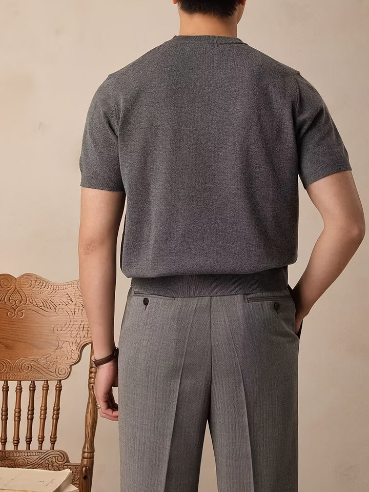 Rowland | Refined Short-Sleeve Knit Top