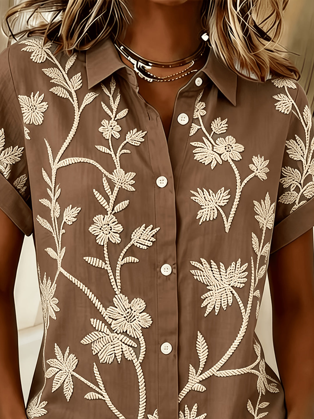 Marjorie | Floral Button-Up Shirt
