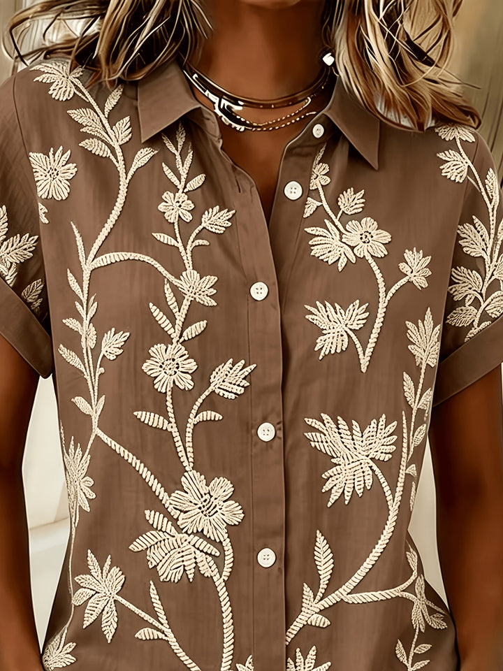 Marjorie | Floral Button-Up Shirt