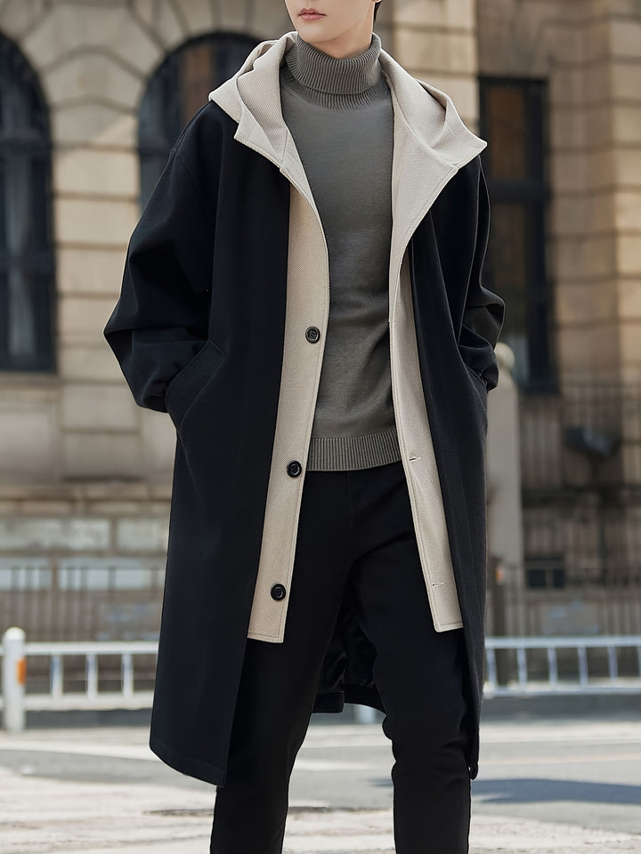 Cornelius | Layered Hooded Longline Coat