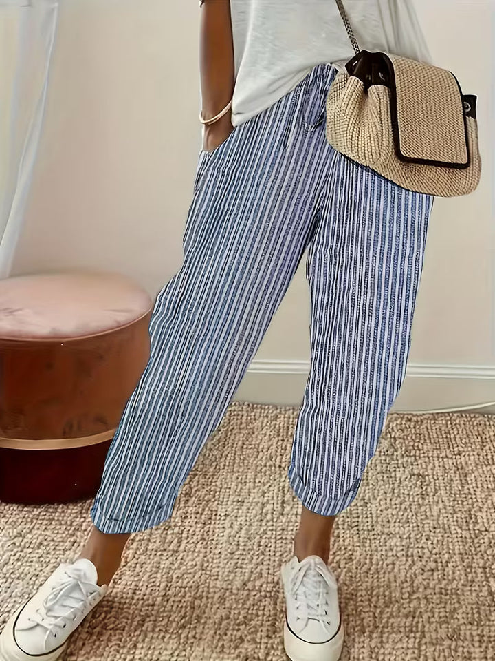 Darcie | Striped Wide-Leg Casual Pants