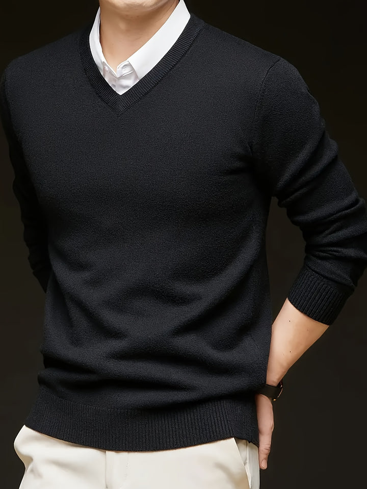 Nigel | Refined V-Neck Jumper