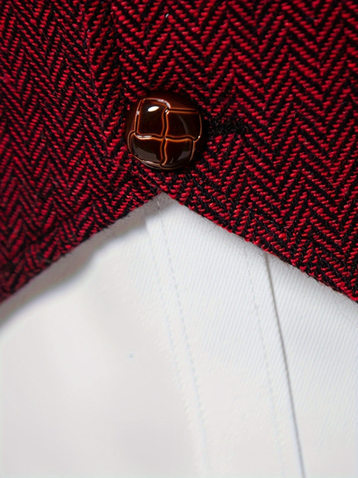 Silas | Herringbone Single-Breasted Waistcoat